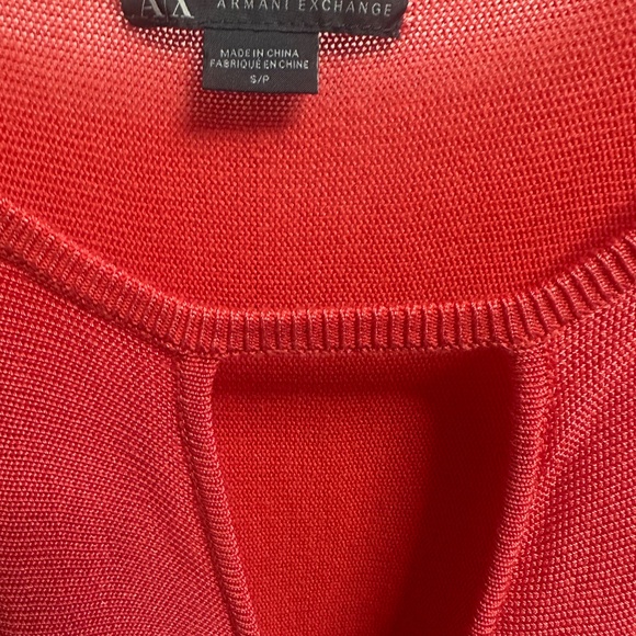 Armani Exchange Red Knit Cutout Sweater Dress – Size S - Picture 3 of 4